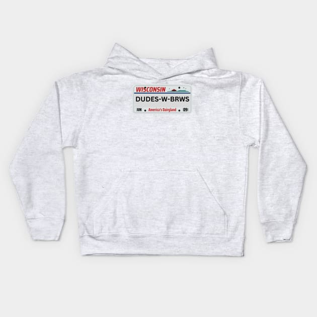 License Plate Kids Hoodie by DudesWithBrews